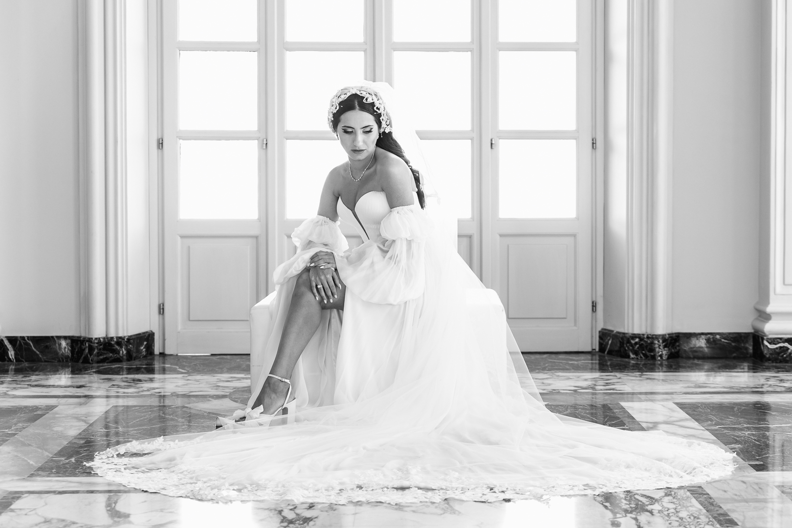 Bride portrait Rome Wedding - Villa Miani